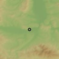 Shaded relief of the 52 km around Čitluk, drawn from the GMTED2010 grid