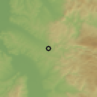 Shaded relief of the 52 km around Despotovac, drawn from the GMTED2010 grid