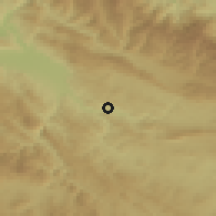 Shaded relief of the 52 km around Dimitrovgrad, drawn from the GMTED2010 grid