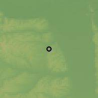 Shaded relief of the 52 km around Dobri Do, drawn from the GMTED2010 grid