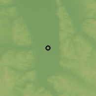 Shaded relief of the 52 km around Donja Livadica, drawn from the GMTED2010 grid