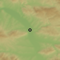 Shaded relief of the 52 km around Donja Trnava, drawn from the GMTED2010 grid