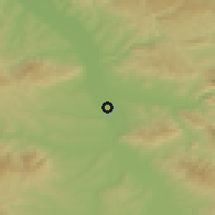 Shaded relief of the 52 km around Donje Međurovo, drawn from the GMTED2010 grid