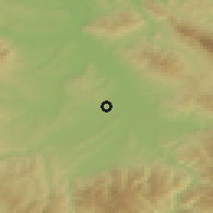 Shaded relief of the 52 km around Donje Stopanje, drawn from the GMTED2010 grid