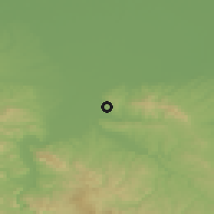 Shaded relief of the 52 km around Donji Dobrić, drawn from the GMTED2010 grid