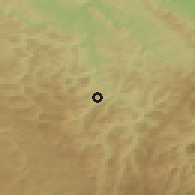 Shaded relief of the 52 km around Dubrava, drawn from the GMTED2010 grid