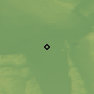 Shaded relief of the 52 km around Dubravica, drawn from the GMTED2010 grid