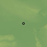 Shaded relief of the 52 km around Gaj, drawn from the GMTED2010 grid