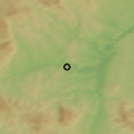 Shaded relief of the 52 km around Gamzigrad, drawn from the GMTED2010 grid