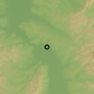 Shaded relief of the 52 km around Glogovac, drawn from the GMTED2010 grid