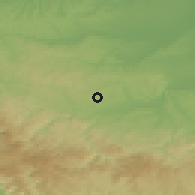 Shaded relief of the 52 km around Gornja Grabovica, drawn from the GMTED2010 grid