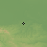 Shaded relief of the 52 km around Gornja Vranjska, drawn from the GMTED2010 grid