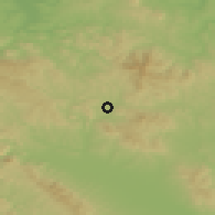 Shaded relief of the 52 km around Gornji Milanovac, drawn from the GMTED2010 grid