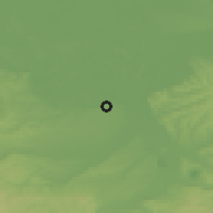 Shaded relief of the 52 km around Grabovac, drawn from the GMTED2010 grid