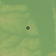 Shaded relief of the 52 km around Grčac, drawn from the GMTED2010 grid