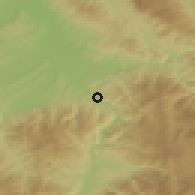 Shaded relief of the 52 km around Grdelica (village), drawn from the GMTED2010 grid