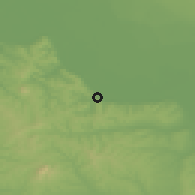 Shaded relief of the 52 km around Grocka, drawn from the GMTED2010 grid