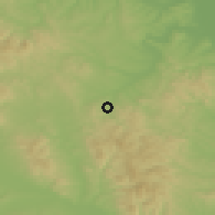 Shaded relief of the 52 km around Grošnica, drawn from the GMTED2010 grid