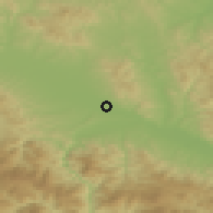 Shaded relief of the 52 km around Adrani, drawn from the GMTED2010 grid