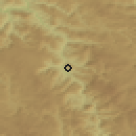 Shaded relief of the 52 km around Ivanje, drawn from the GMTED2010 grid