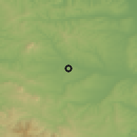 Shaded relief of the 52 km around Jagnjilo, drawn from the GMTED2010 grid