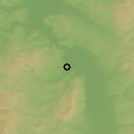 Shaded relief of the 52 km around Jagodina, drawn from the GMTED2010 grid