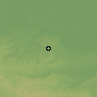 Shaded relief of the 52 km around Jalovik, drawn from the GMTED2010 grid