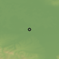 Shaded relief of the 52 km around Jamena, drawn from the GMTED2010 grid