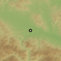 Shaded relief of the 52 km around Jarčujak, drawn from the GMTED2010 grid