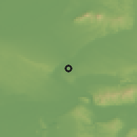 Shaded relief of the 52 km around Jasenovo, drawn from the GMTED2010 grid