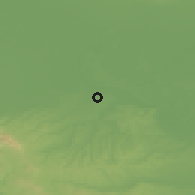 Shaded relief of the 52 km around Jelenča, drawn from the GMTED2010 grid