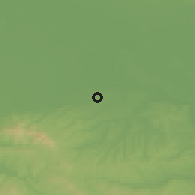 Shaded relief of the 52 km around Jevremovac, drawn from the GMTED2010 grid