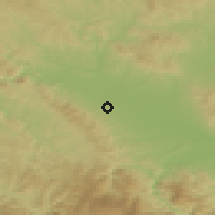 Shaded relief of the 52 km around Ježevica, drawn from the GMTED2010 grid