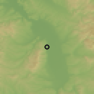 Shaded relief of the 52 km around Jovac, drawn from the GMTED2010 grid