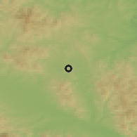 Shaded relief of the 52 km around Knić, drawn from the GMTED2010 grid