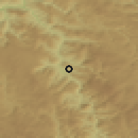 Shaded relief of the 52 km around Koševine, drawn from the GMTED2010 grid
