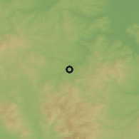 Shaded relief of the 52 km around Kragujevac, drawn from the GMTED2010 grid