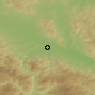 Shaded relief of the 52 km around Kraljevo, drawn from the GMTED2010 grid