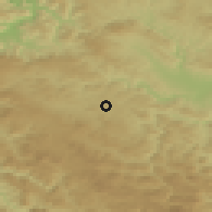 Shaded relief of the 52 km around Kriva Reka, drawn from the GMTED2010 grid