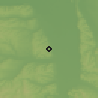Shaded relief of the 52 km around Krnjevo, drawn from the GMTED2010 grid