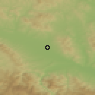 Shaded relief of the 52 km around Lađevci, drawn from the GMTED2010 grid