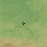 Shaded relief of the 52 km around Lajkovac, drawn from the GMTED2010 grid