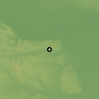 Shaded relief of the 52 km around Landol, drawn from the GMTED2010 grid