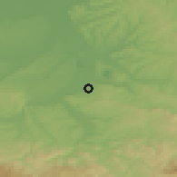 Shaded relief of the 52 km around Lazarevac, drawn from the GMTED2010 grid