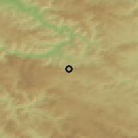 Shaded relief of the 52 km around Lipe, drawn from the GMTED2010 grid