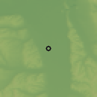 Shaded relief of the 52 km around Lozovik, drawn from the GMTED2010 grid
