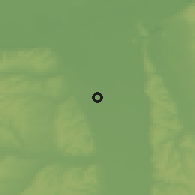 Shaded relief of the 52 km around Lugavčina, drawn from the GMTED2010 grid
