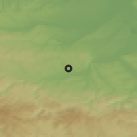 Shaded relief of the 52 km around Lukavac, drawn from the GMTED2010 grid