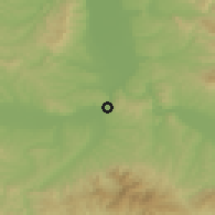 Shaded relief of the 52 km around Makrešane, drawn from the GMTED2010 grid