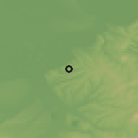 Shaded relief of the 52 km around Mala Moštanica, drawn from the GMTED2010 grid
